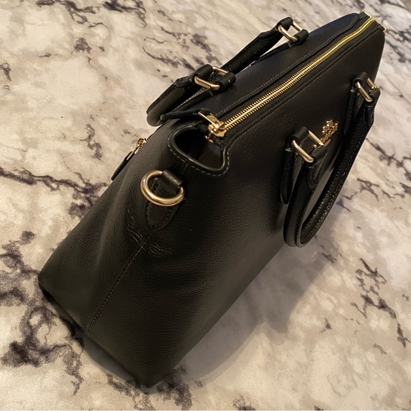 Coach Black Pebbled Leather Georgia Satchel Handbag CR156 - Picture 4 of 10